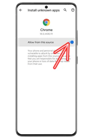 Um den Download der Lucky Block App fortzusetzen, bestätigen Sie bitte die Meldung „Unbekannte Quellen“