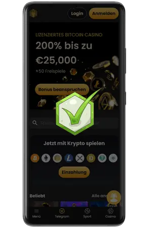 Fertig, du hast die Lucky Block App installiert