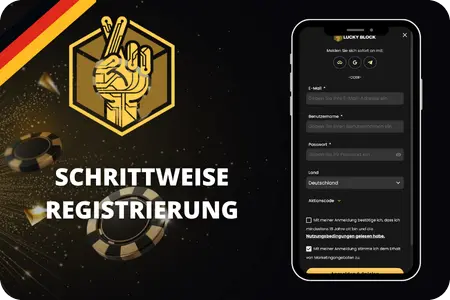 Lucky Block Casino Registrierung Schritte